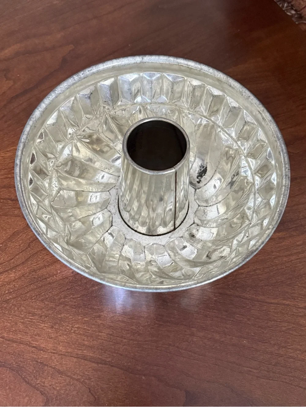 MCM Kaiser Bundt Pan West Germany Aluminum Fluted Cake Mold Jello Farmhouse 8.5”